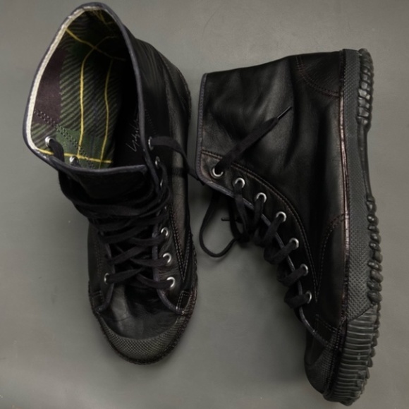 Yohji Yamamoto High top leather sneaker - Picture 7 of 10